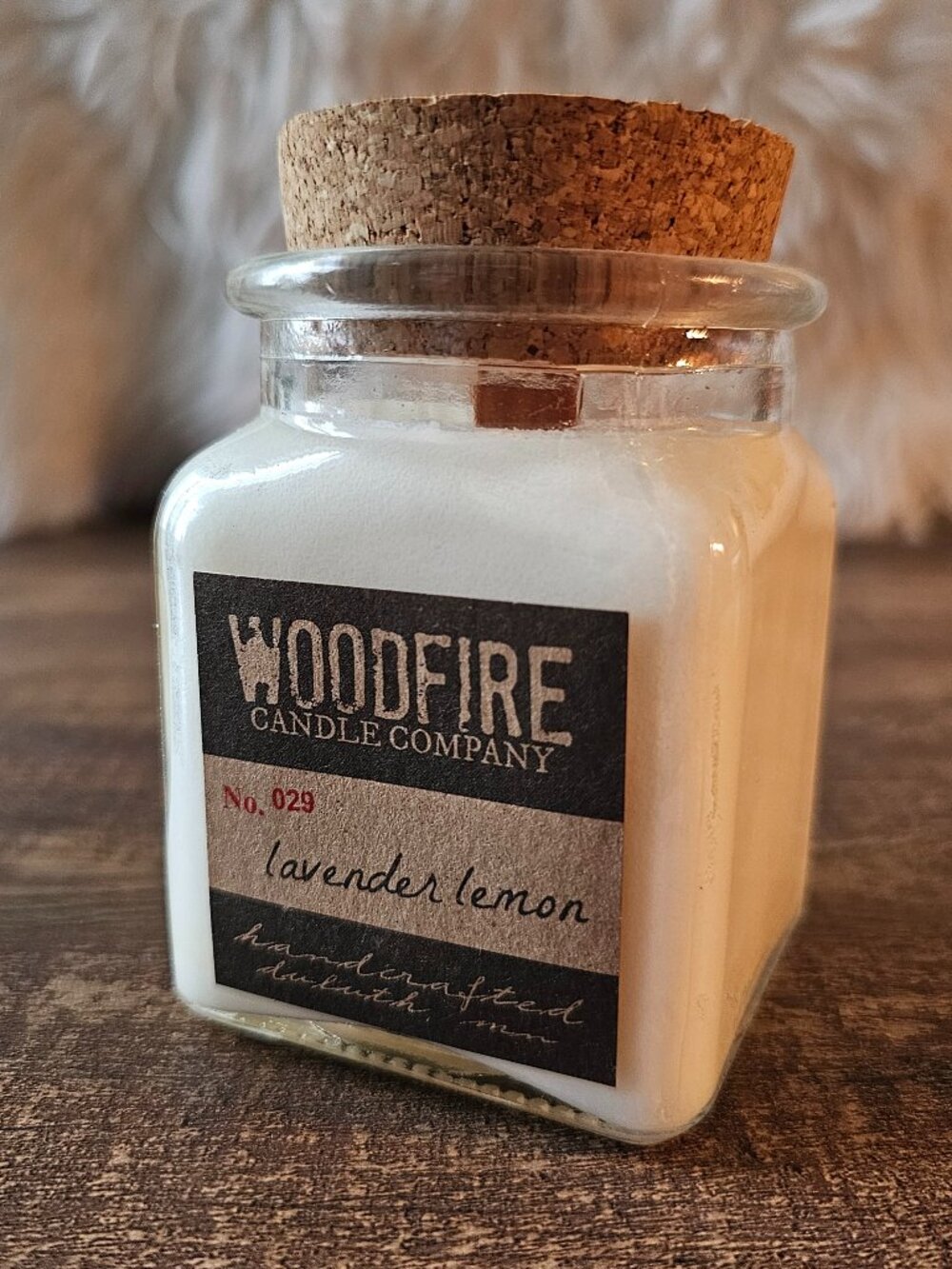 NEW! Woodfire Candle Company No 029 Lavender Lemon Wooden Wick Soy Candle 8.5oz
